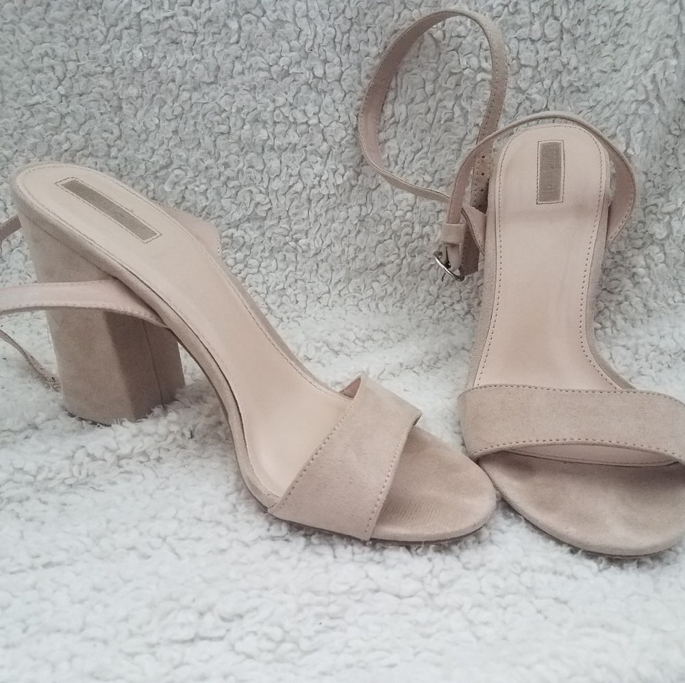 Nude & Suede Forever 21 Heels
